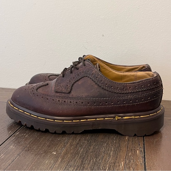 Dr. Martens Shoes - Dr. Martens Brown Wingtip Leather Flats